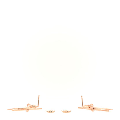 Hermes 18K Rose Gold PM Loop Earrings 3 of 5