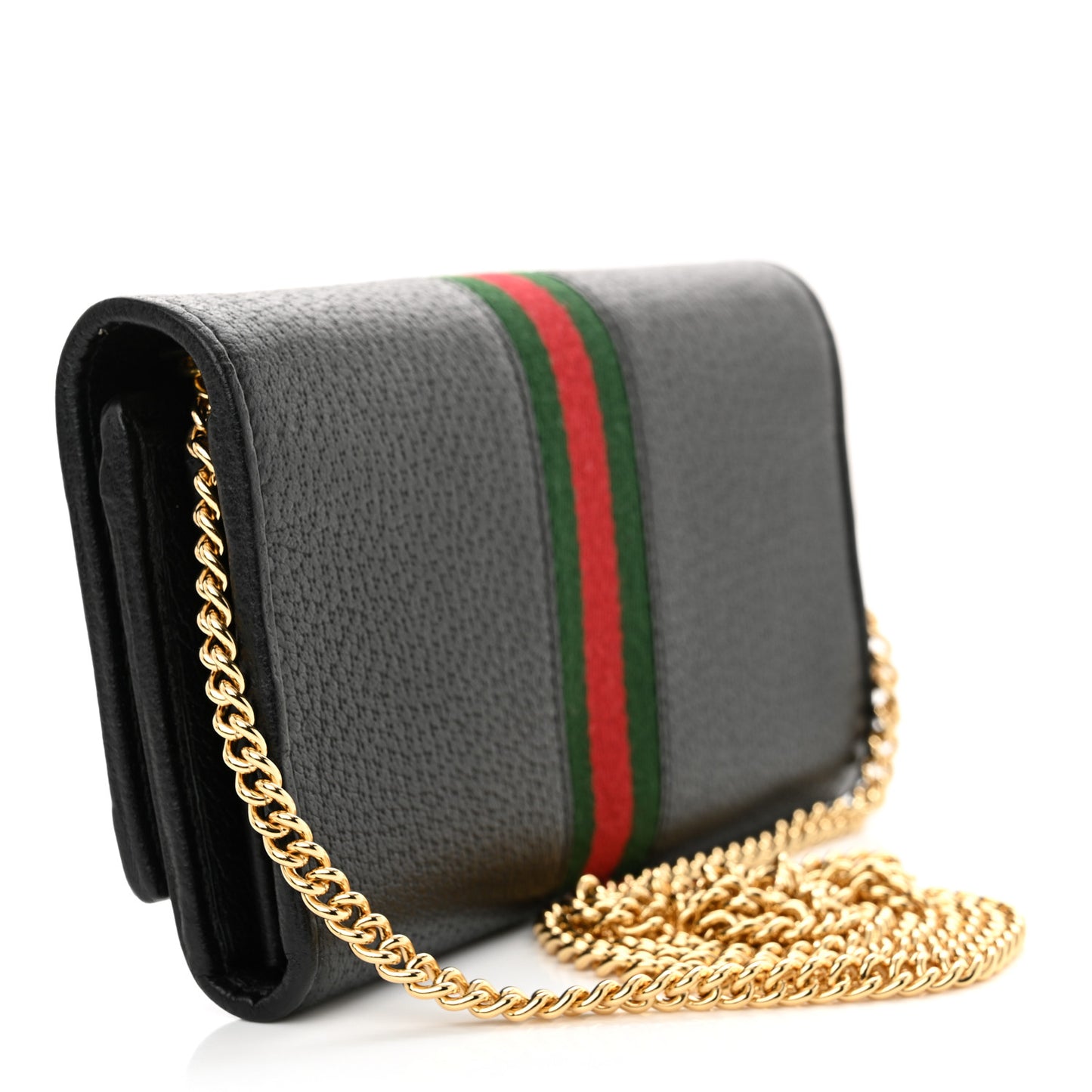 Dollar Calfskin Web Ophidia Wallet On Chain Black