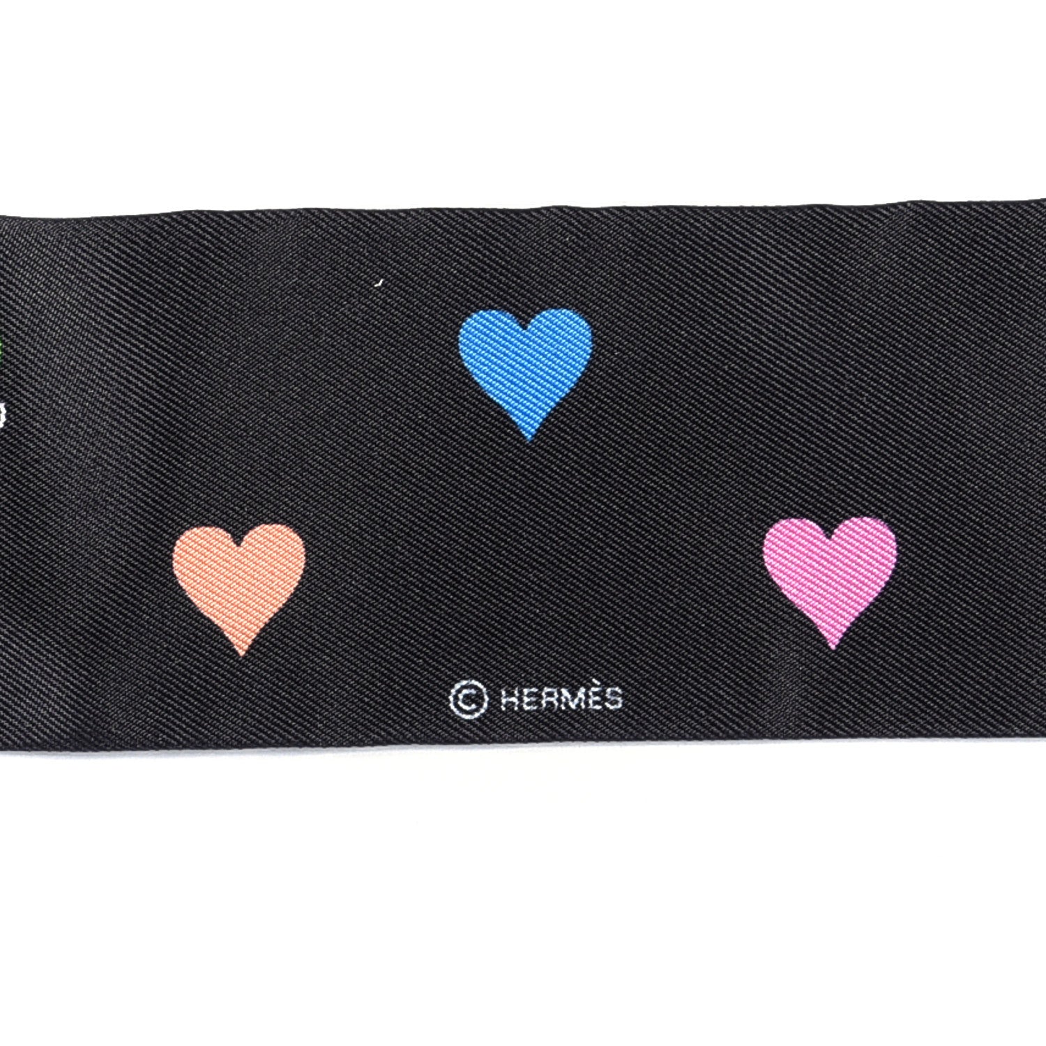 Hermes Silk Tea Time Twilly Black Rouge Multicolor 3 of 4