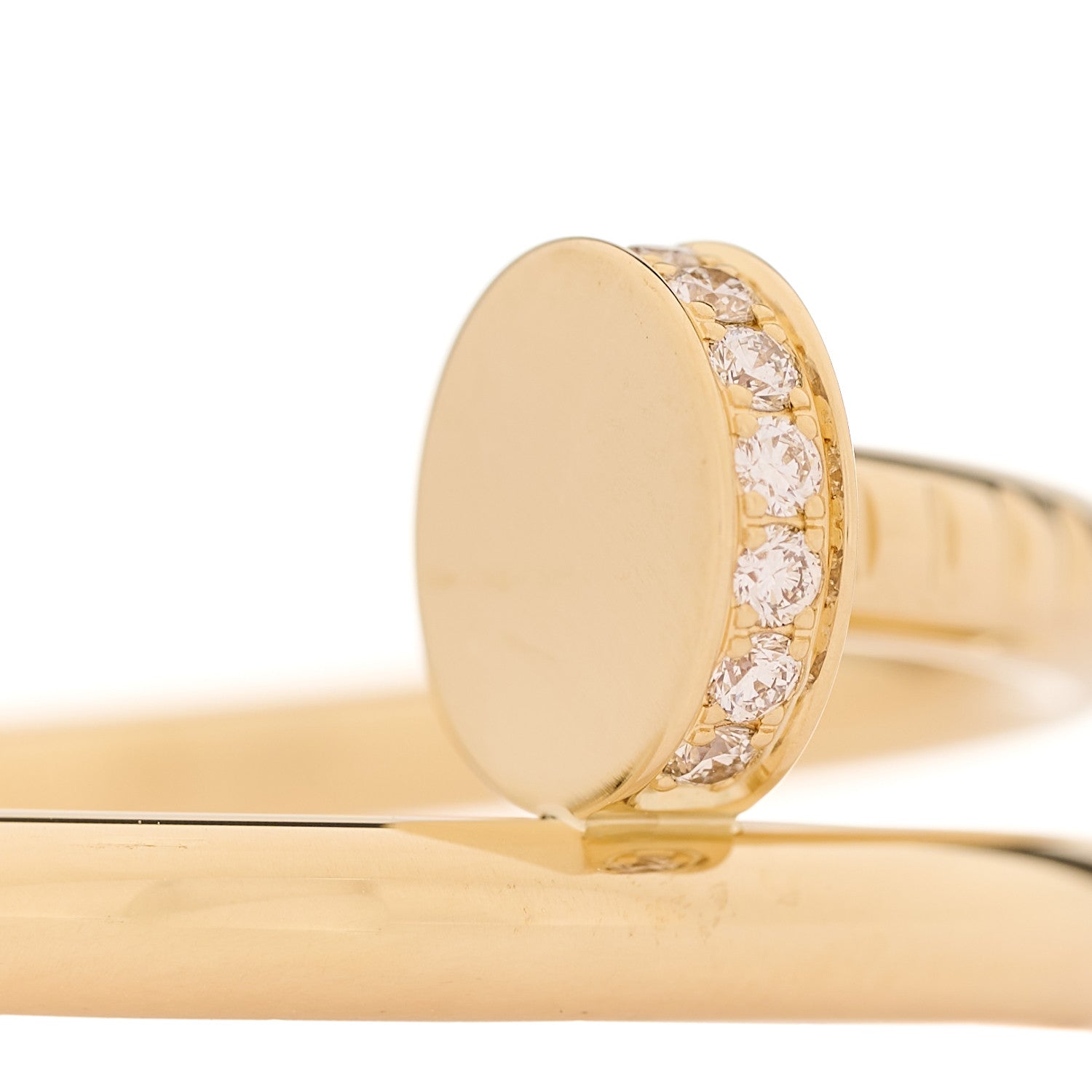 Cartier 18K Yellow Gold Diamond Juste Un Clou Ring 61 9.5 4 of 6