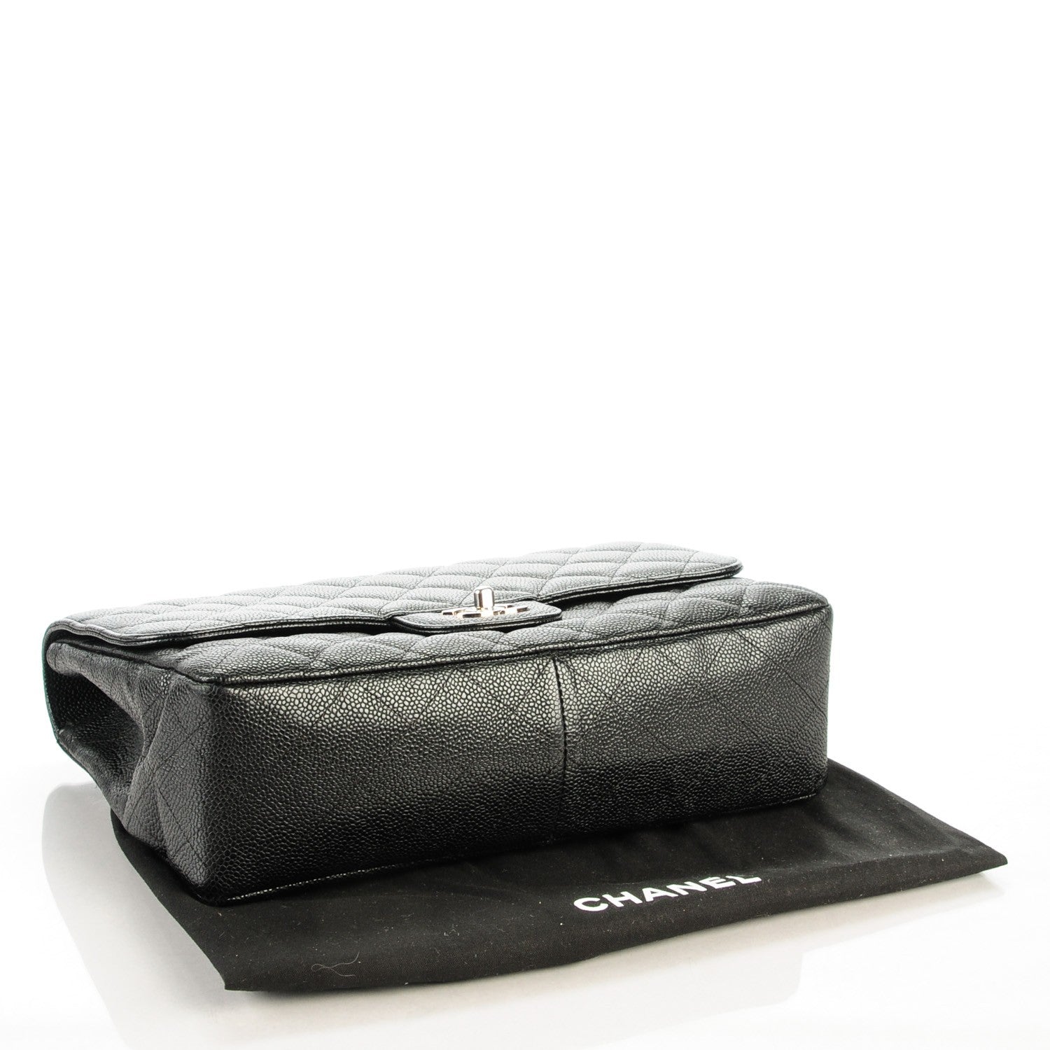 Chanel Caviar Quilted Jumbo Single Flap Black 4 of 9