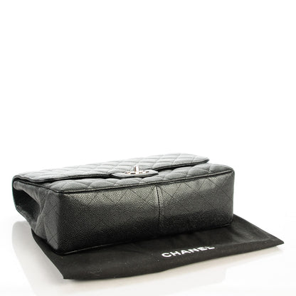 Chanel Caviar Quilted Jumbo Single Flap Black 4 of 9