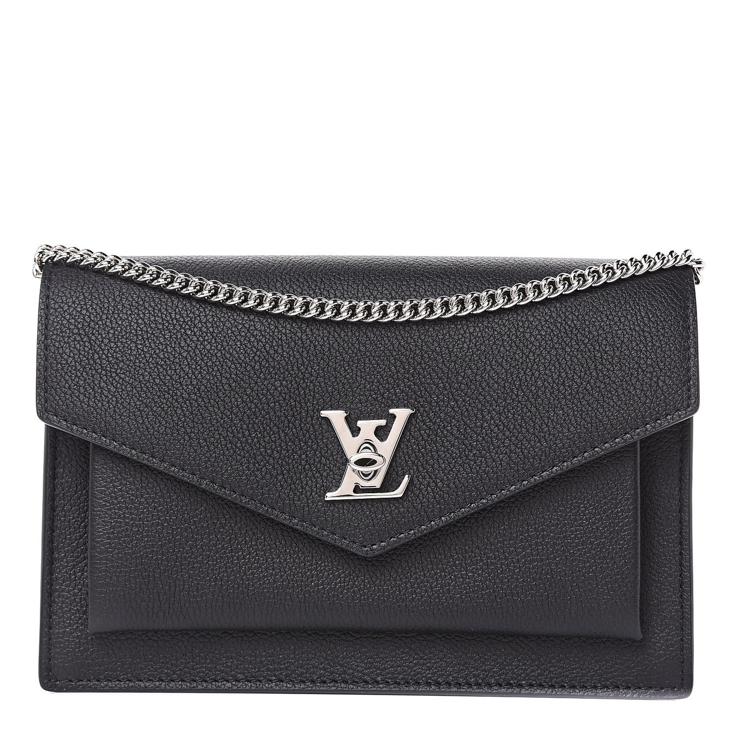 Soft Calfskin My Lockme Chain Pochette Black