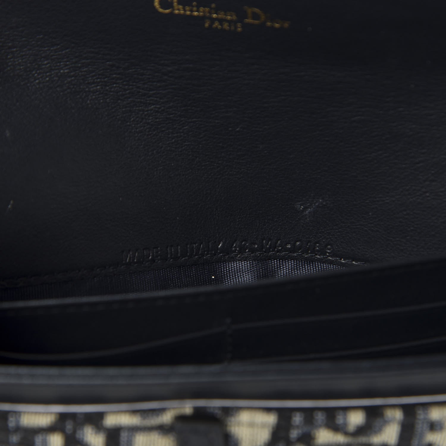 Christian Dior Oblique Saddle Chain Long Wallet Blue 9 of 11