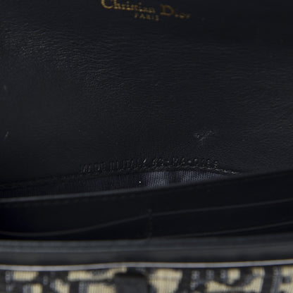 Christian Dior Oblique Saddle Chain Long Wallet Blue 9 of 11