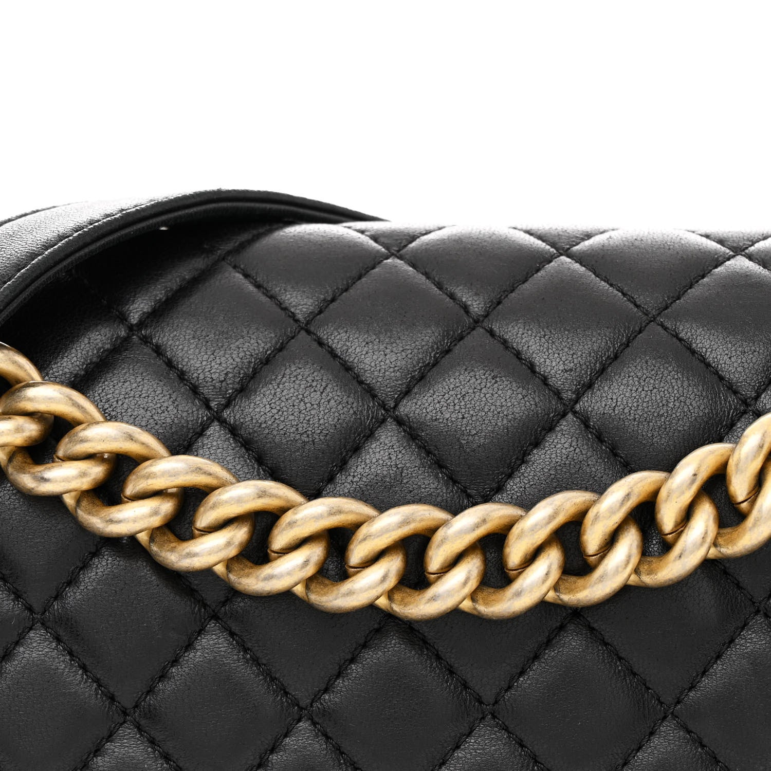 Chanel Lambskin Quilted Medium Boy Flap Black 9 of 12