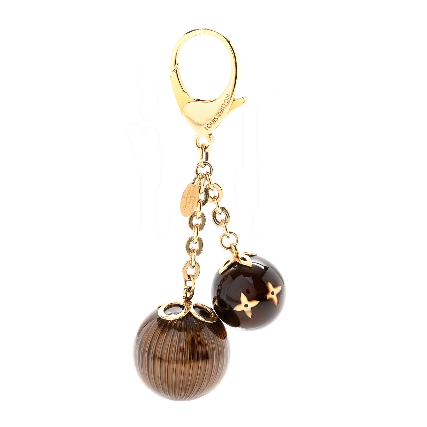 Louis Vuitton Monogram Ball Charm Key Chain Brown 1 of 4