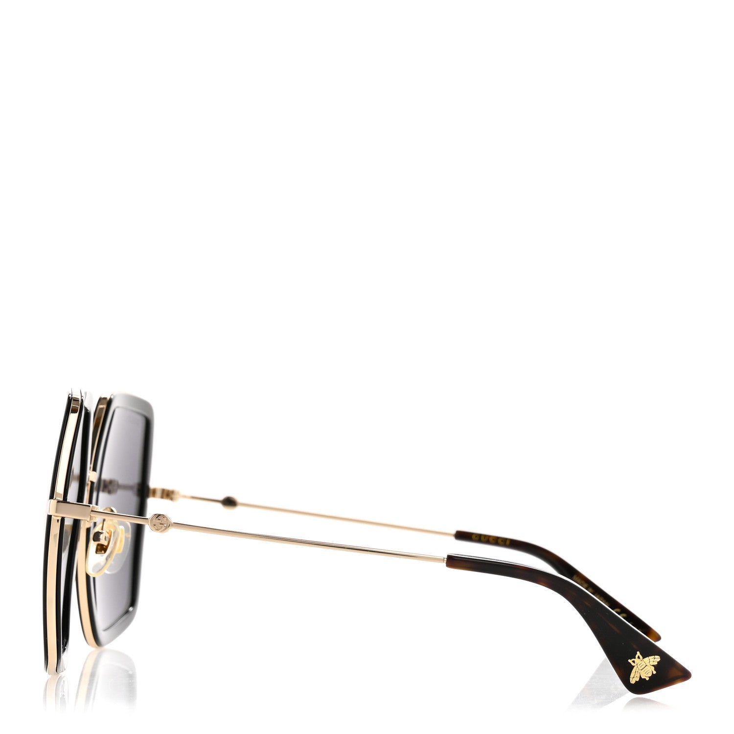 Gucci Acetate Oversize Square Frame GG0106S Sunglasses Black 3 of 8