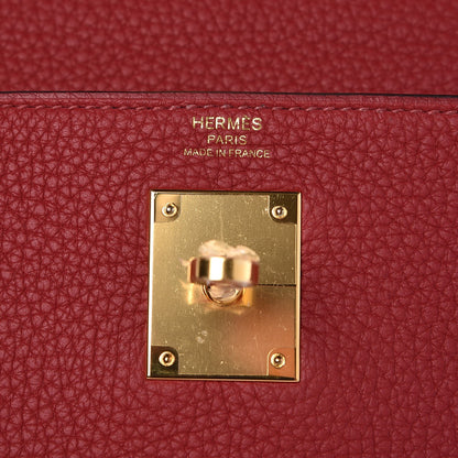 Hermes Togo Kelly Retourne 28 Rouge Grenat 23 of 37