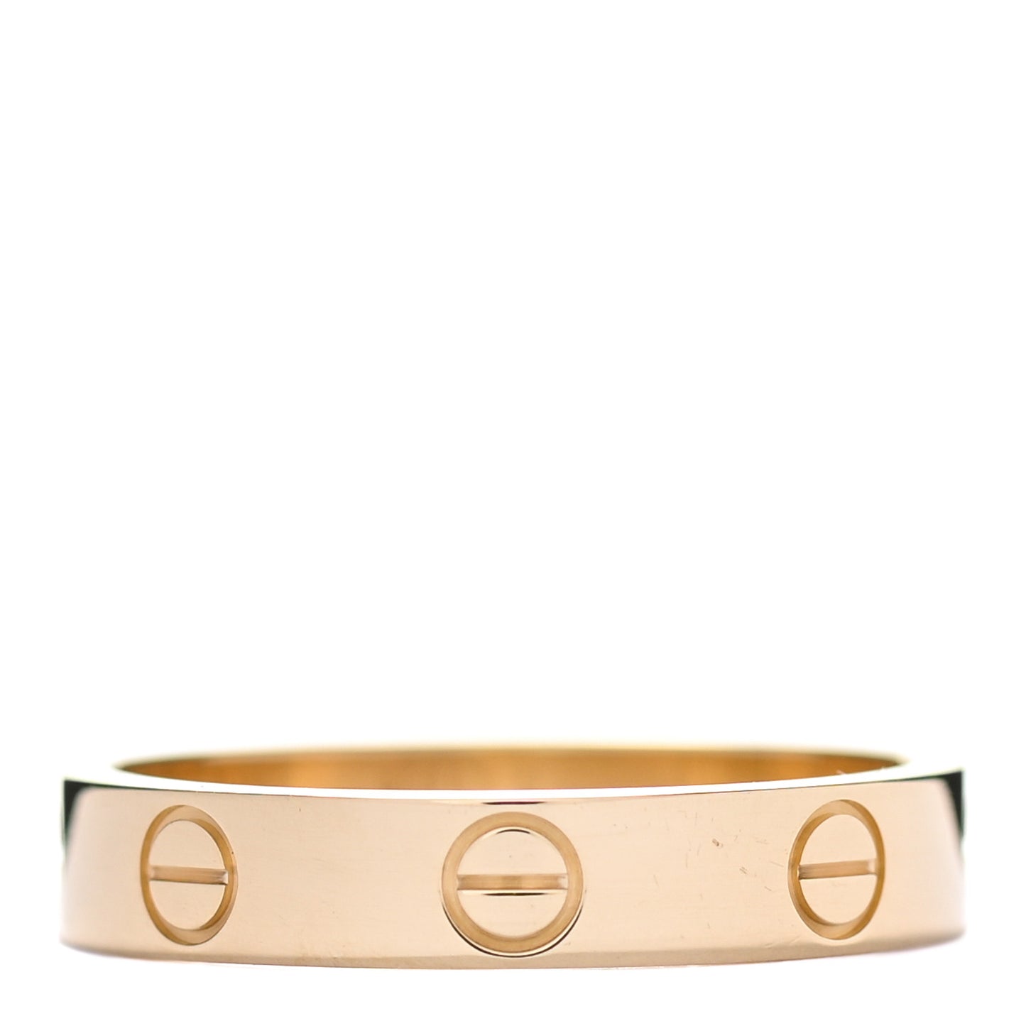 18K Yellow Gold 3.5mm LOVE Wedding Band Ring 53 6.5