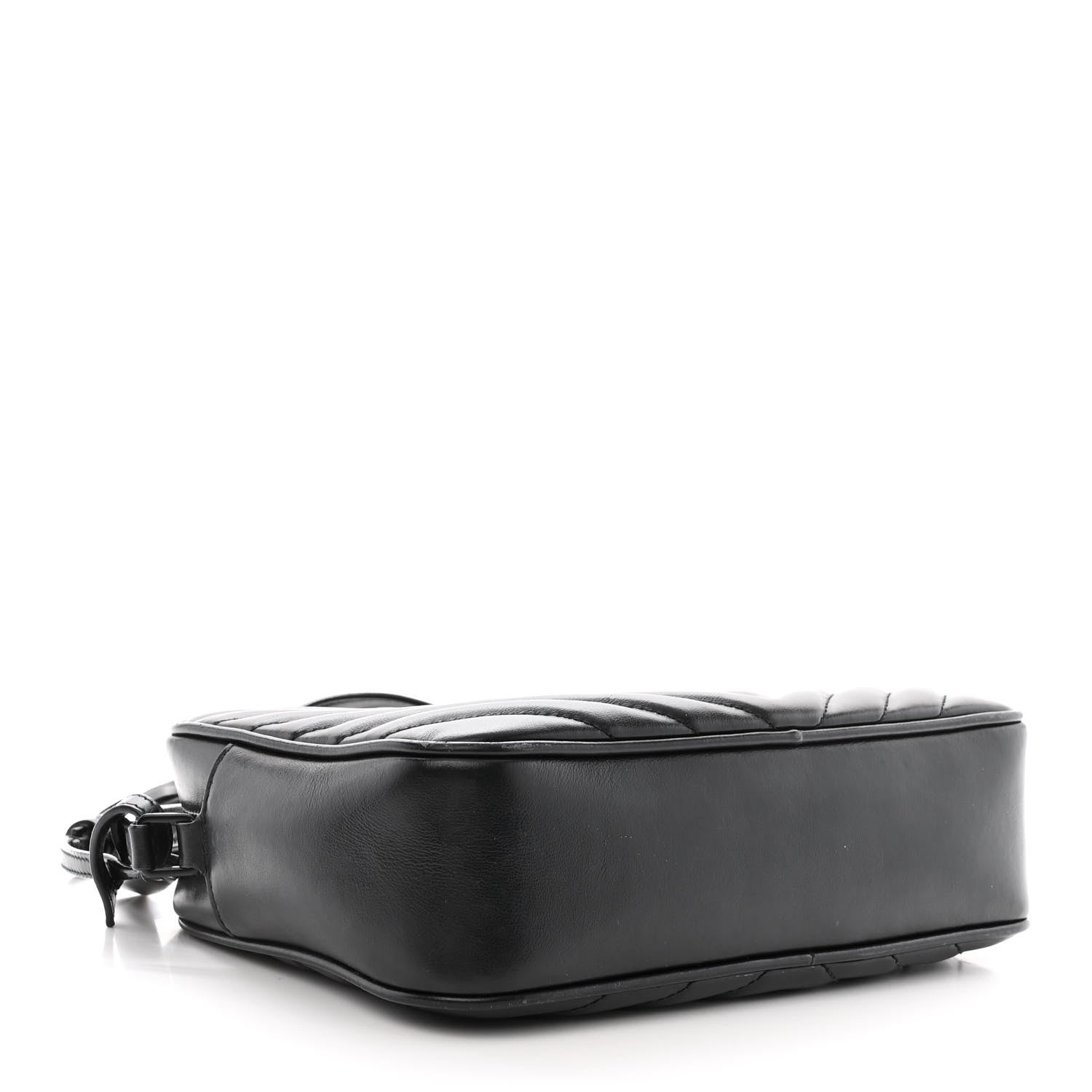 Saint Laurent Calfskin Matelasse Monogram Monochrome Lou Camera Bag Black 4 of 18