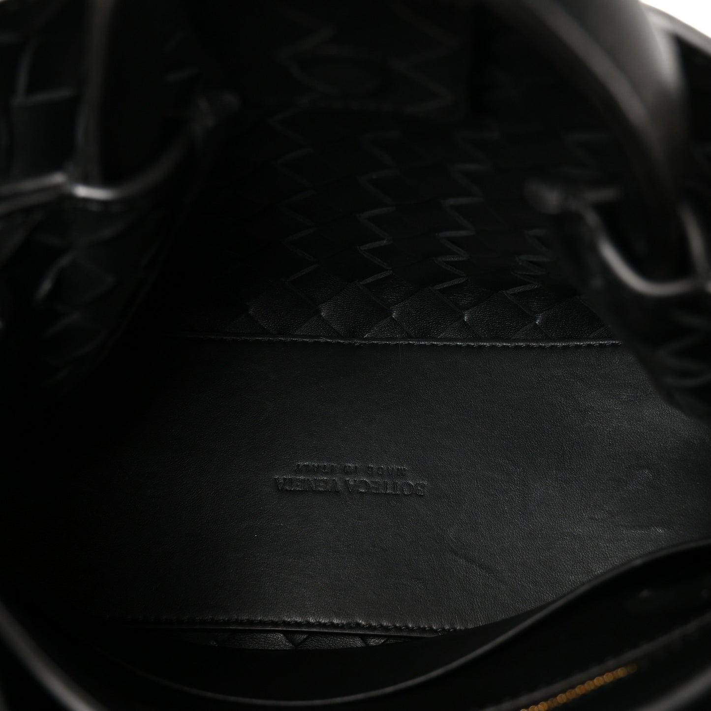 Nappa Intrecciato Small Andiamo Shoulder Bag Black