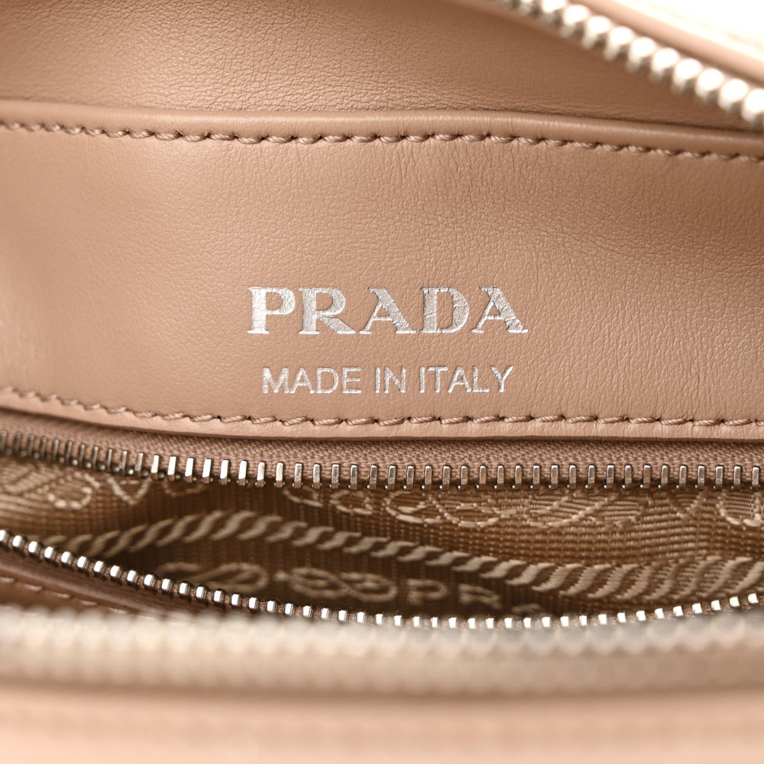 Prada Soft Calfskin Diagramme Camera Bag Cipria 6 of 12