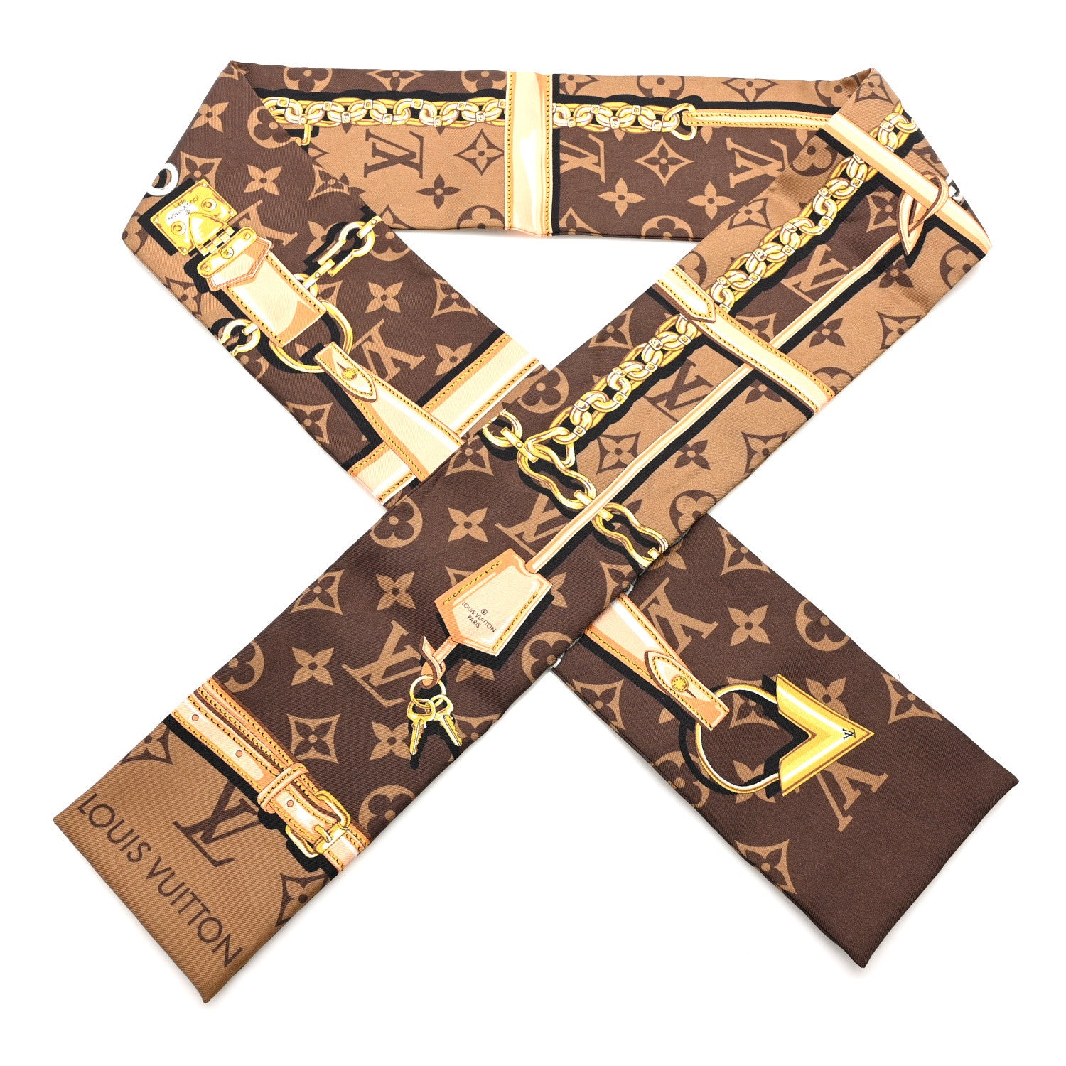Louis Vuitton Silk Monogram Confidential Bandeau Brown 1 of 4
