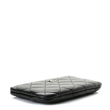 Chanel Lambskin Quilted Small Cosmetic Case Black 5 of 9