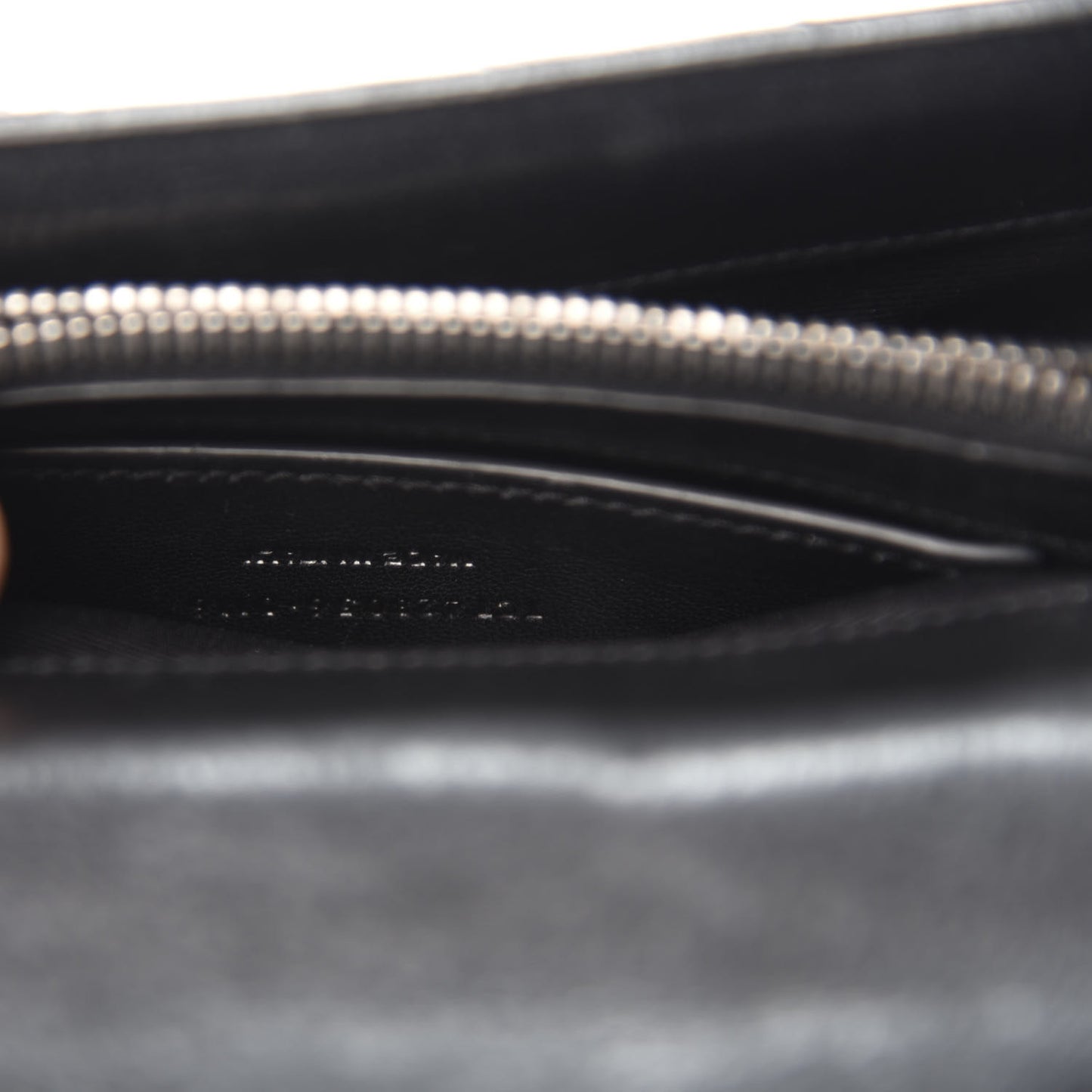 Sheepskin Matelasse Chevron Monogram Medium College Bag Black