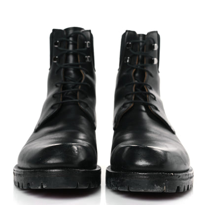 Christian Louboutin Calfskin Mens Trapman Flat Boots 40 Black 2 of 9