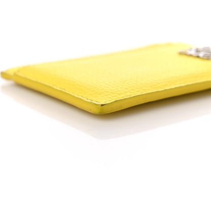 Loewe Soft Grained Calfskin Anagram Card Holder Lemon 8 of 11