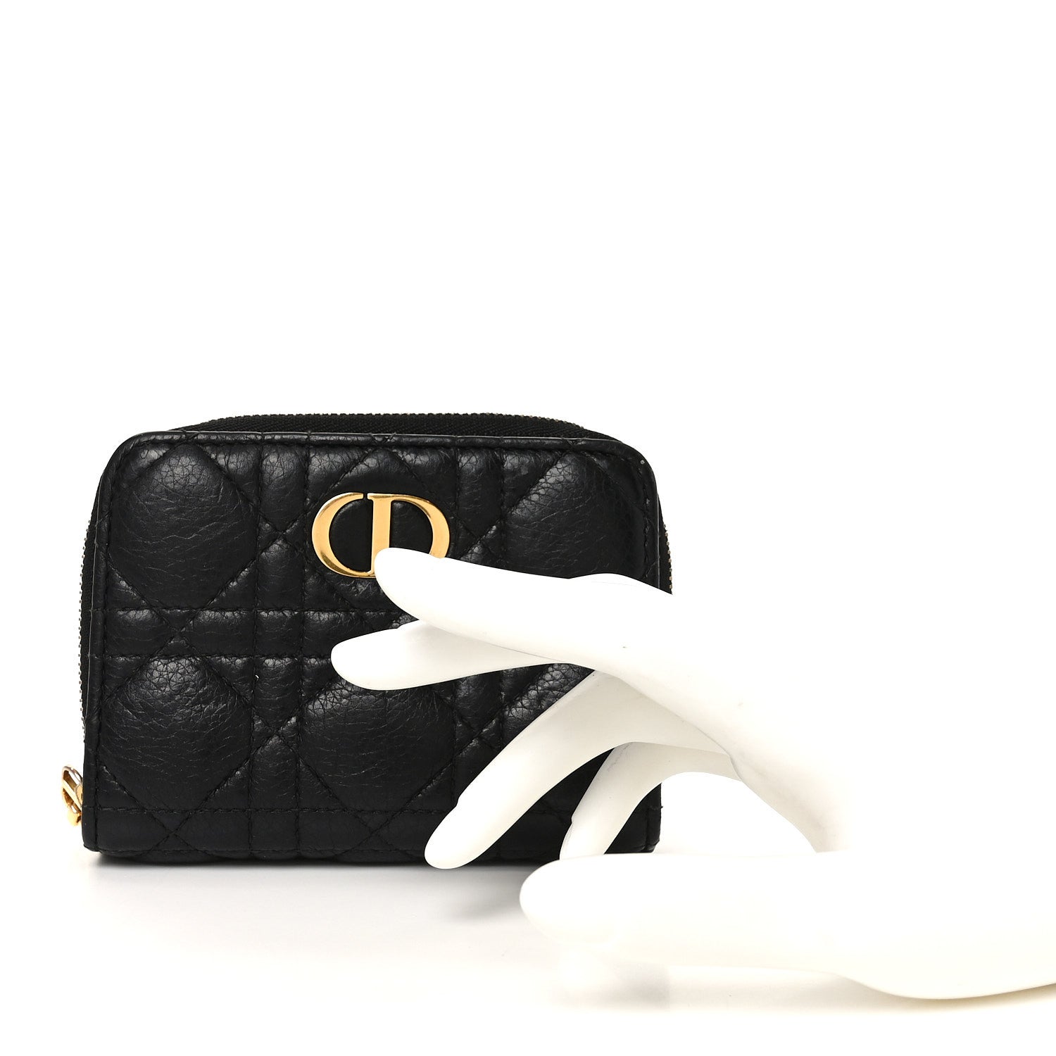 Christian Dior Grained Calfskin Supple Cannage Caro Scarlet Zipped
