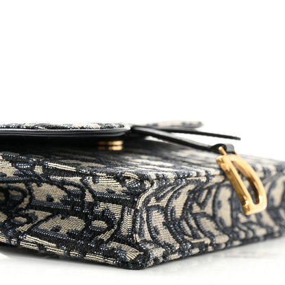 Christian Dior Oblique Saddle Belt Bag Blue 9 of 11