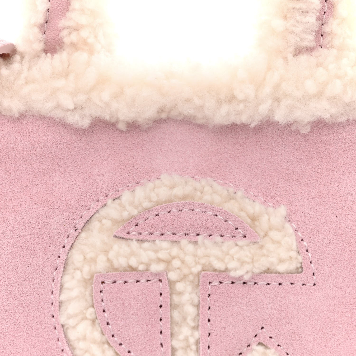 Telfar X UGG Suede Shearling Small Shopping Bag Pink 8 of 10