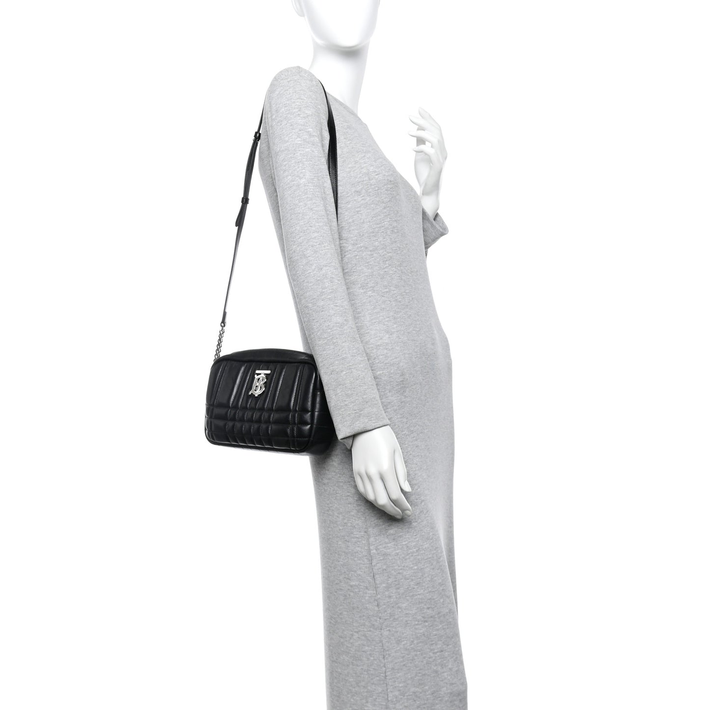 Calfskin Quilted Small Lola Camera Bag Black