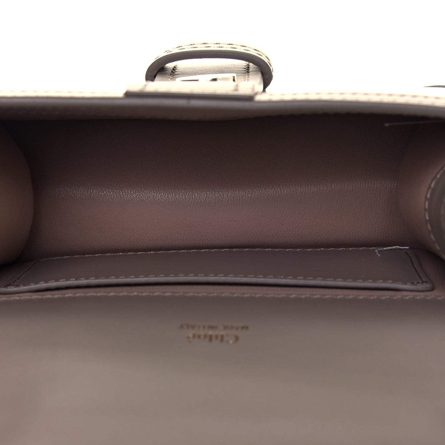 Shiny Goatskin Calfskin Mini Aby Chain Shoulder Bag Motty Grey