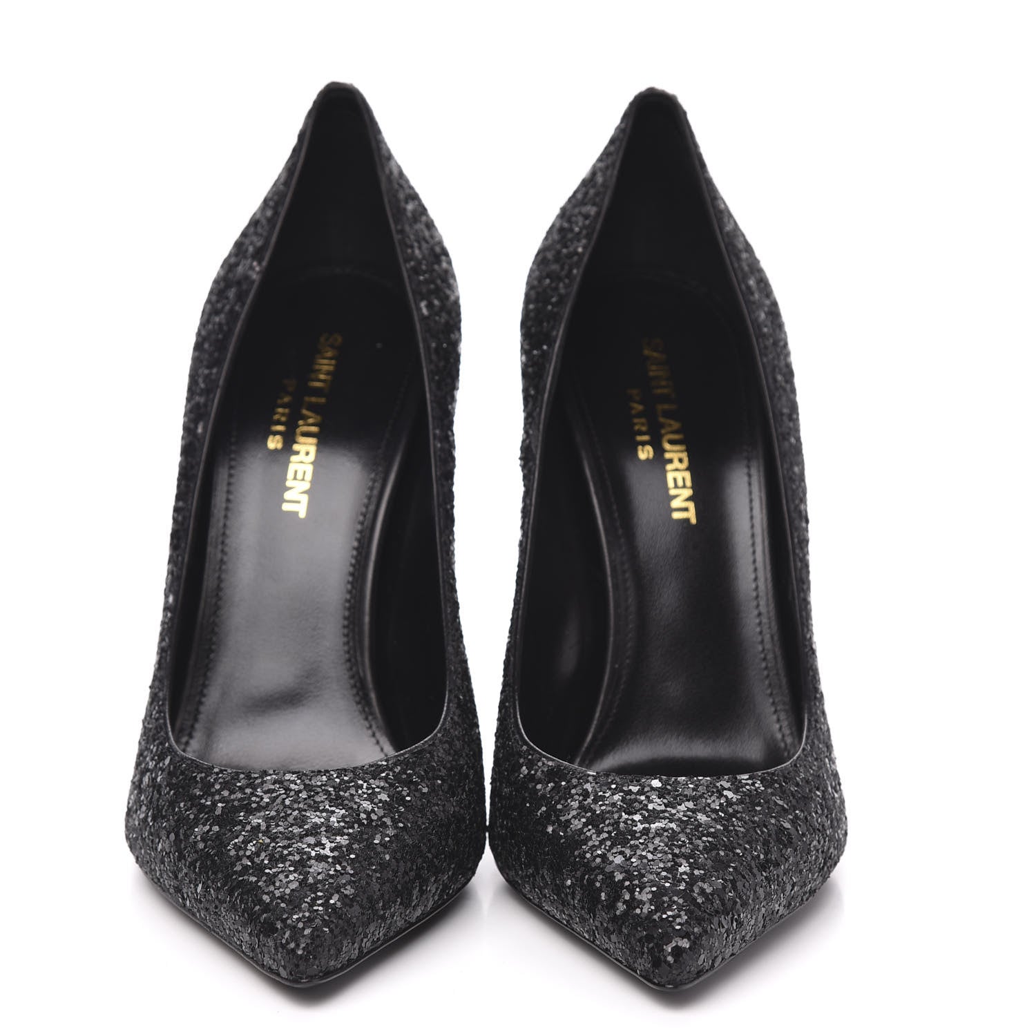 Saint Laurent Glitter Opyum 100 Pumps 37 Black 2 of 9