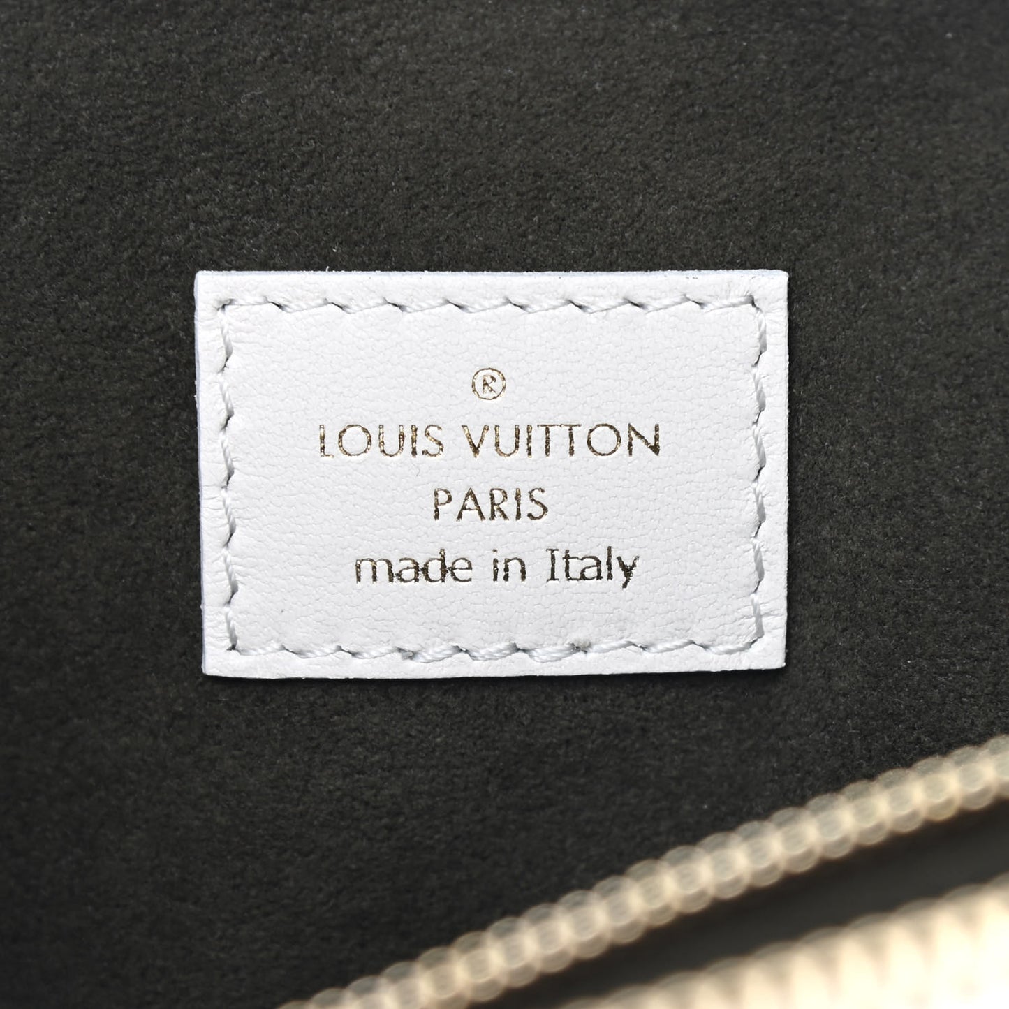 Lambskin Embossed Monogram Coussin PM Beige Cream
