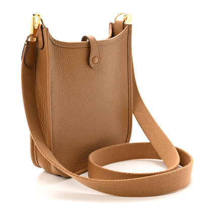 Hermes Taurillon Clemence Evelyne TPM Biscuit 3 of 10