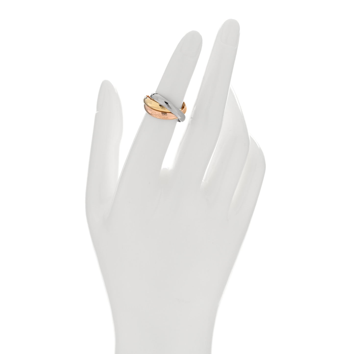 18K Pink Yellow White Gold Small Trinity Ring 51 5.75