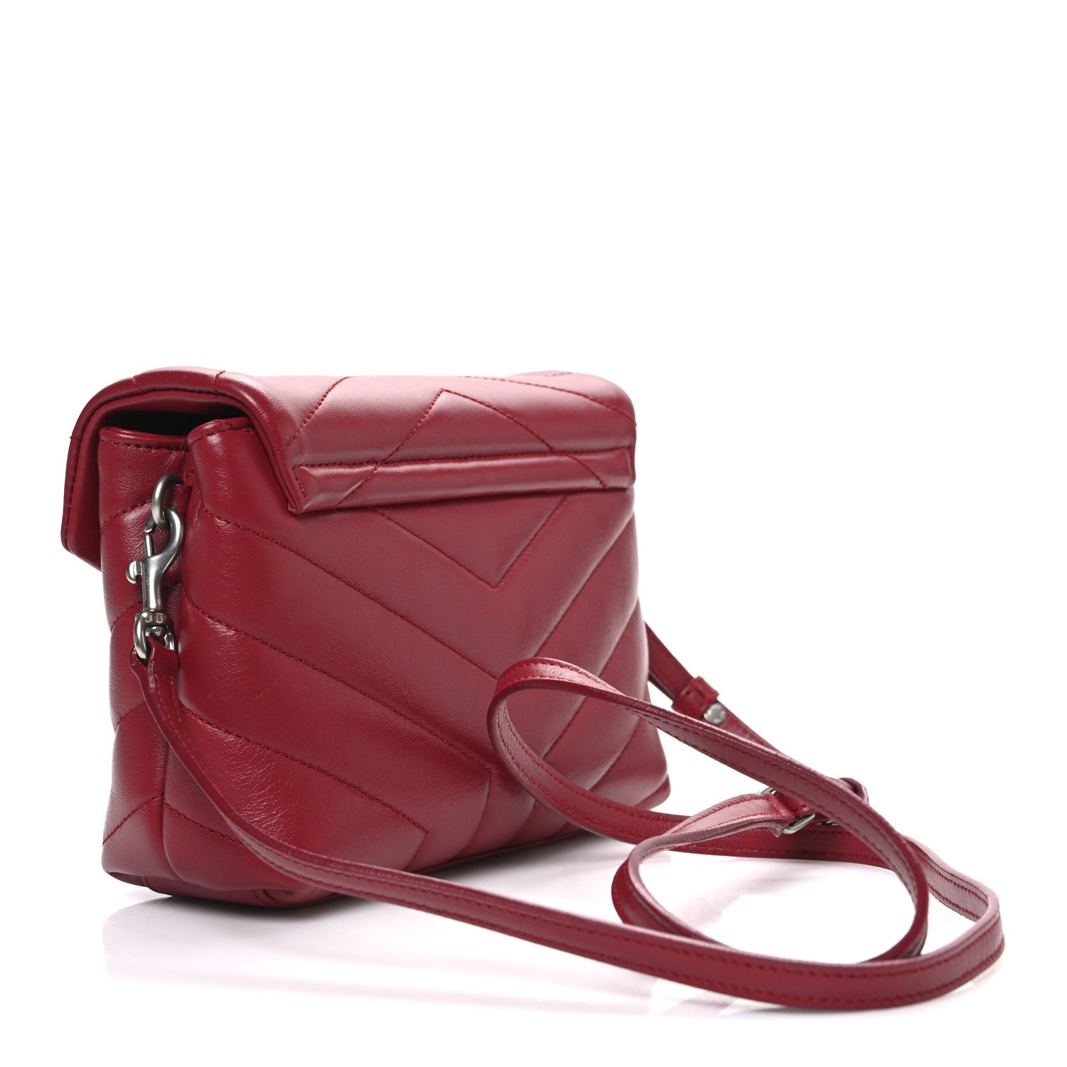 Saint Laurent Calfskin Y Quilted Monogram Toy Loulou Crossbody Bag New Lipstick 3 of 10