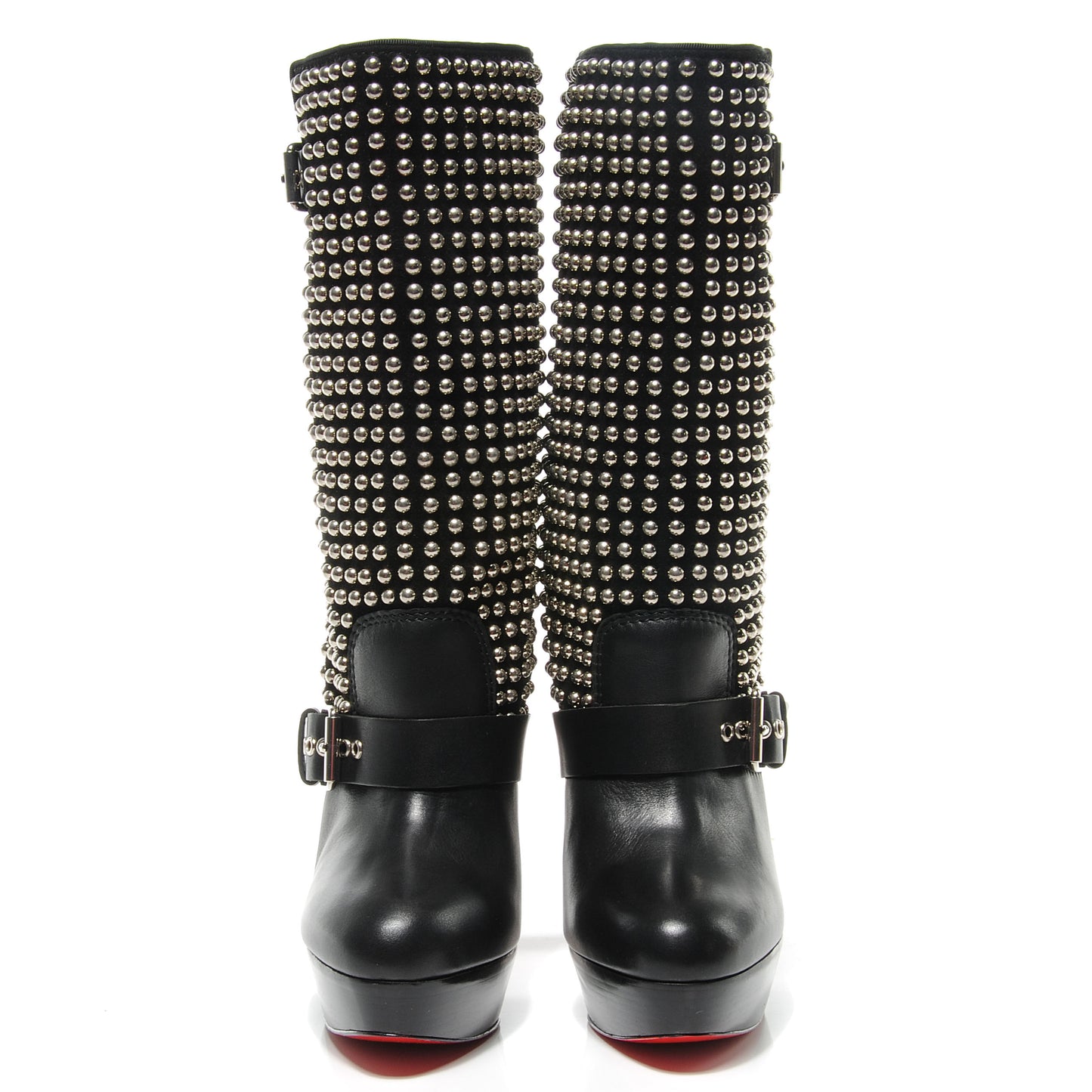 Calf VIP Suede Marisa 140 Studded Boots 39.5 Black