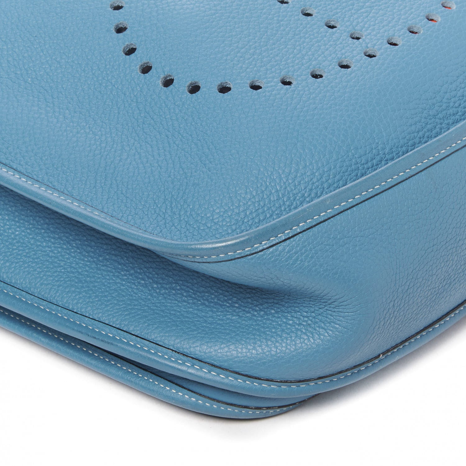 Hermes Taurillon Clemence Evelyne II PM Blue Jean 8 of 8