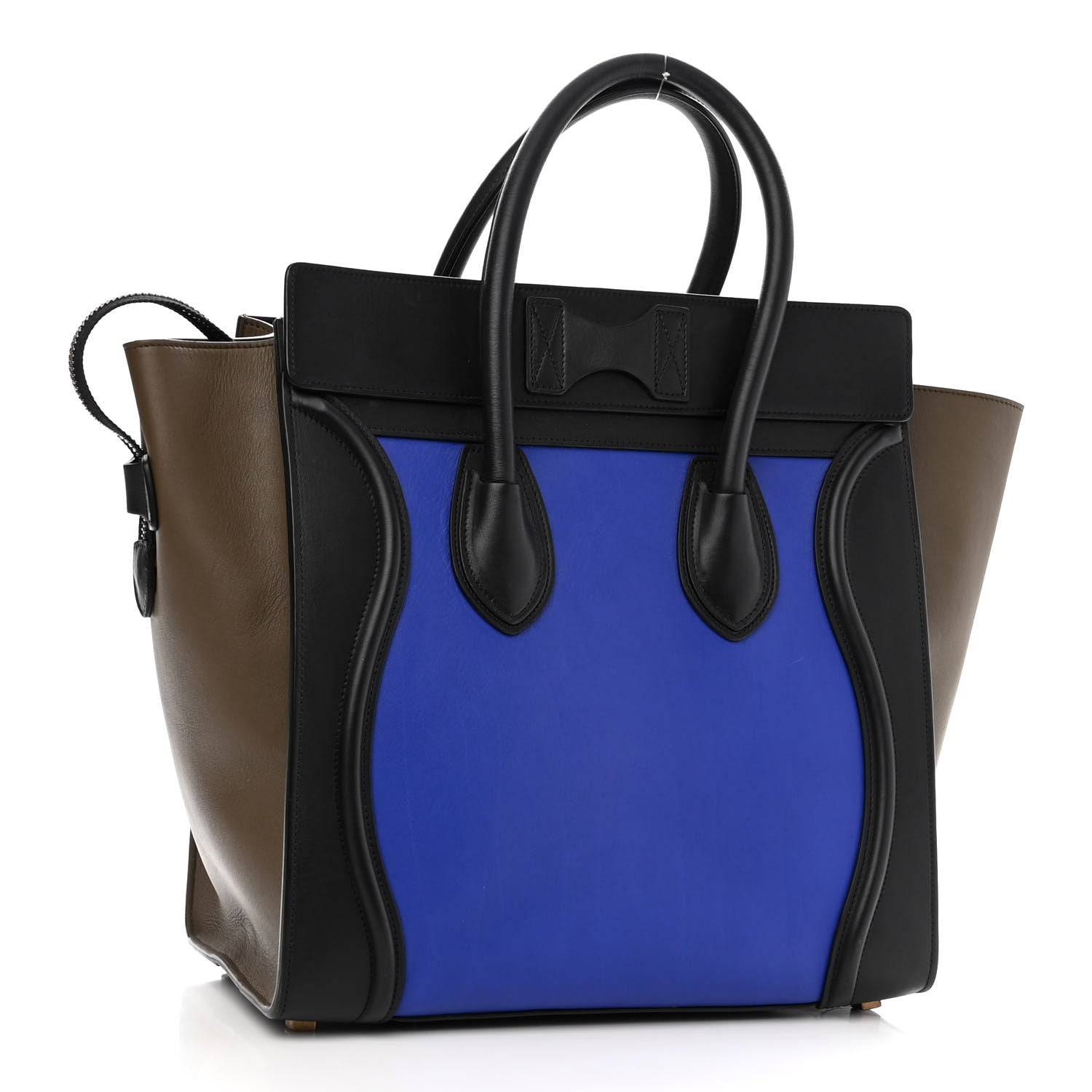 Celine Elephant Calfskin Mini Tri-Color Luggage Indigo 2 of 11