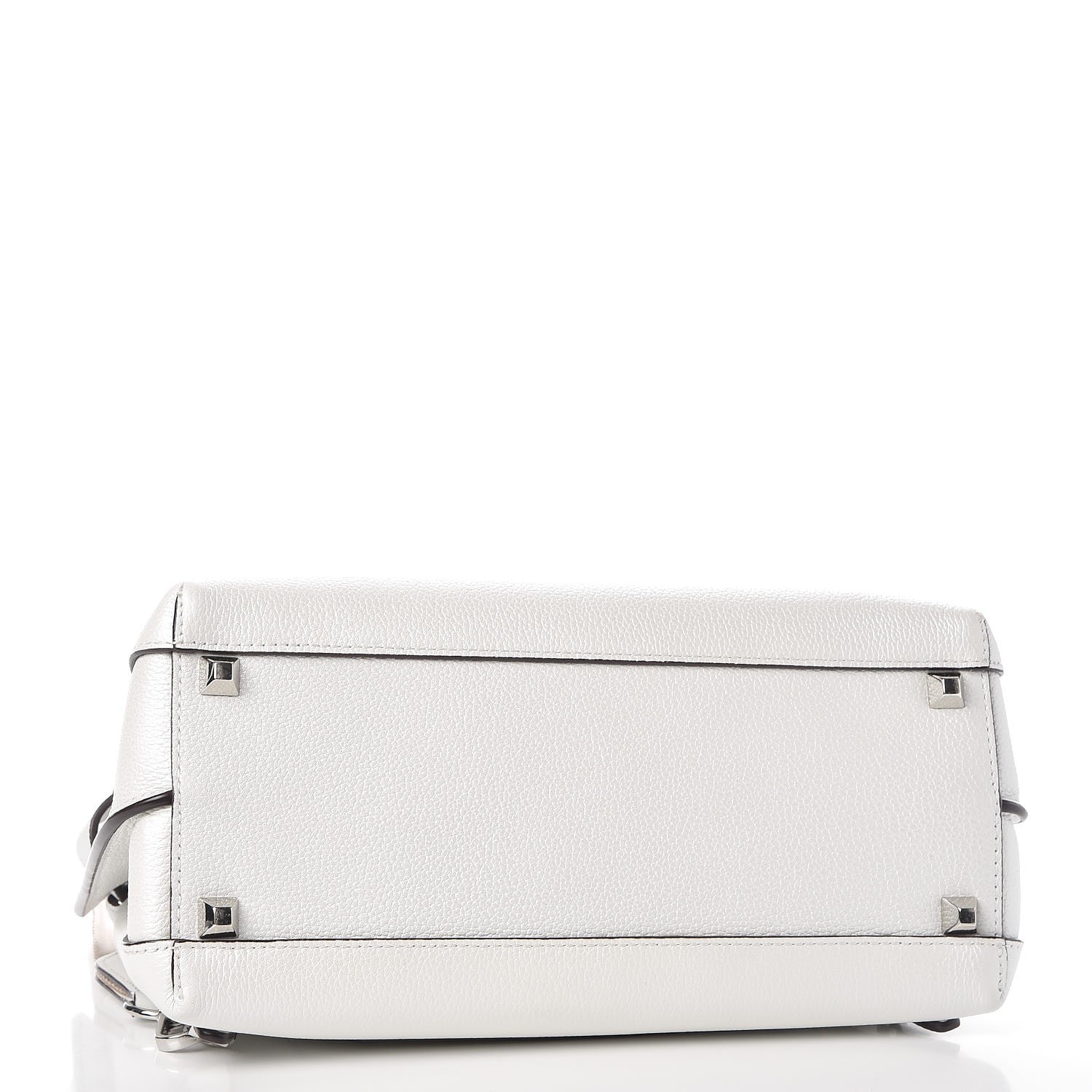 MCM Grained Calfskin Medium Milla Convertible Backpack White Flake 4 of 12