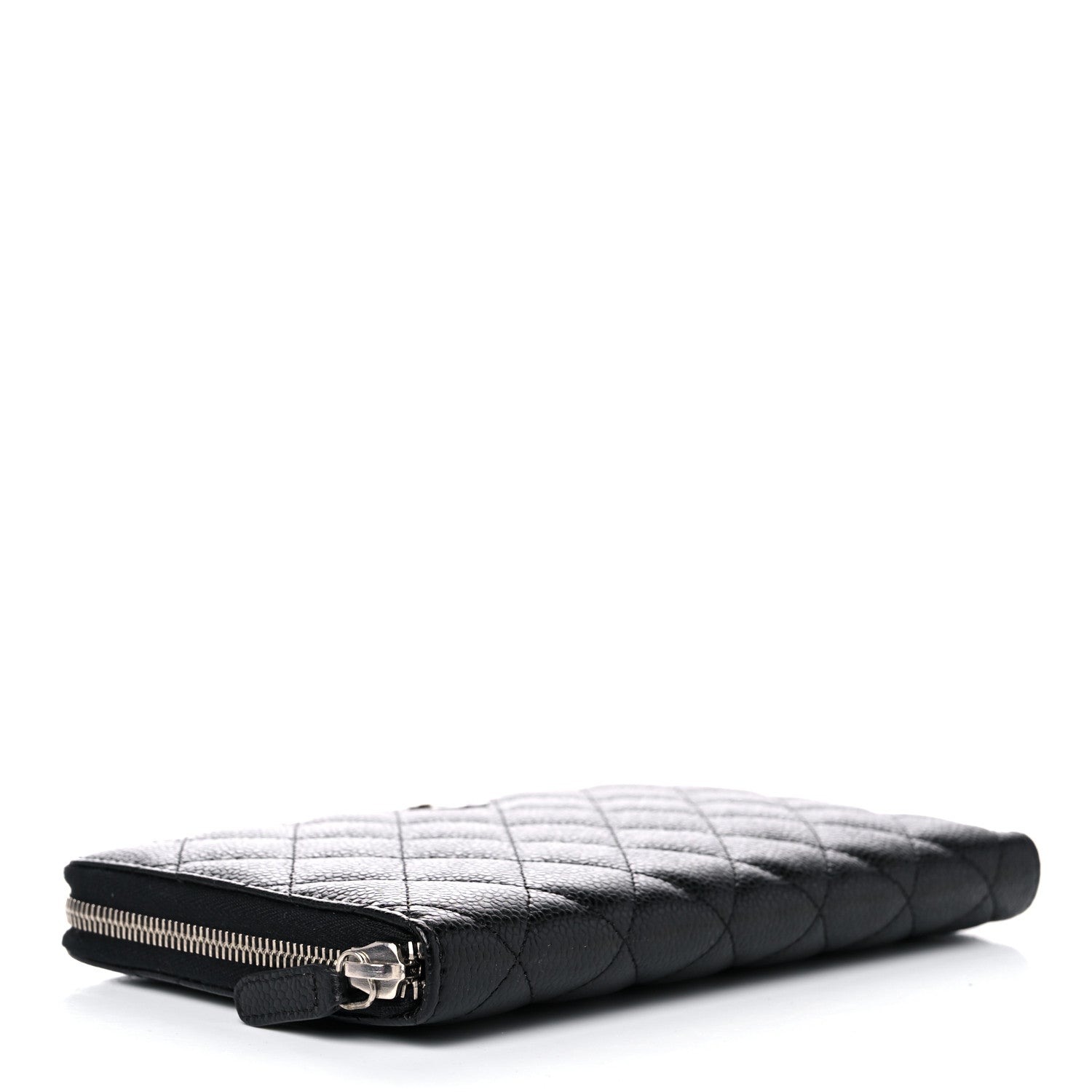 Chanel Caviar Quilted Large Zip Around Organizer Wallet Black 4 of 10