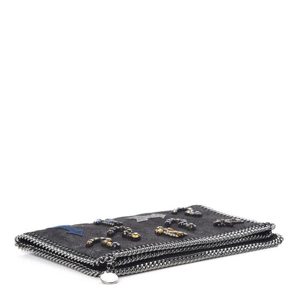 Stella McCartney Shaggy Deer Crystal Falabella Clutch Black 4 of 16