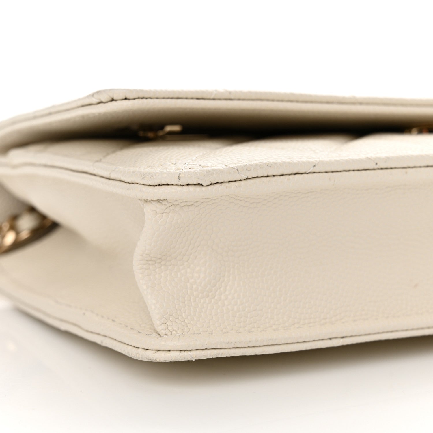 Chanel Caviar Quilted Wallet On Chain WOC White 10 of 11