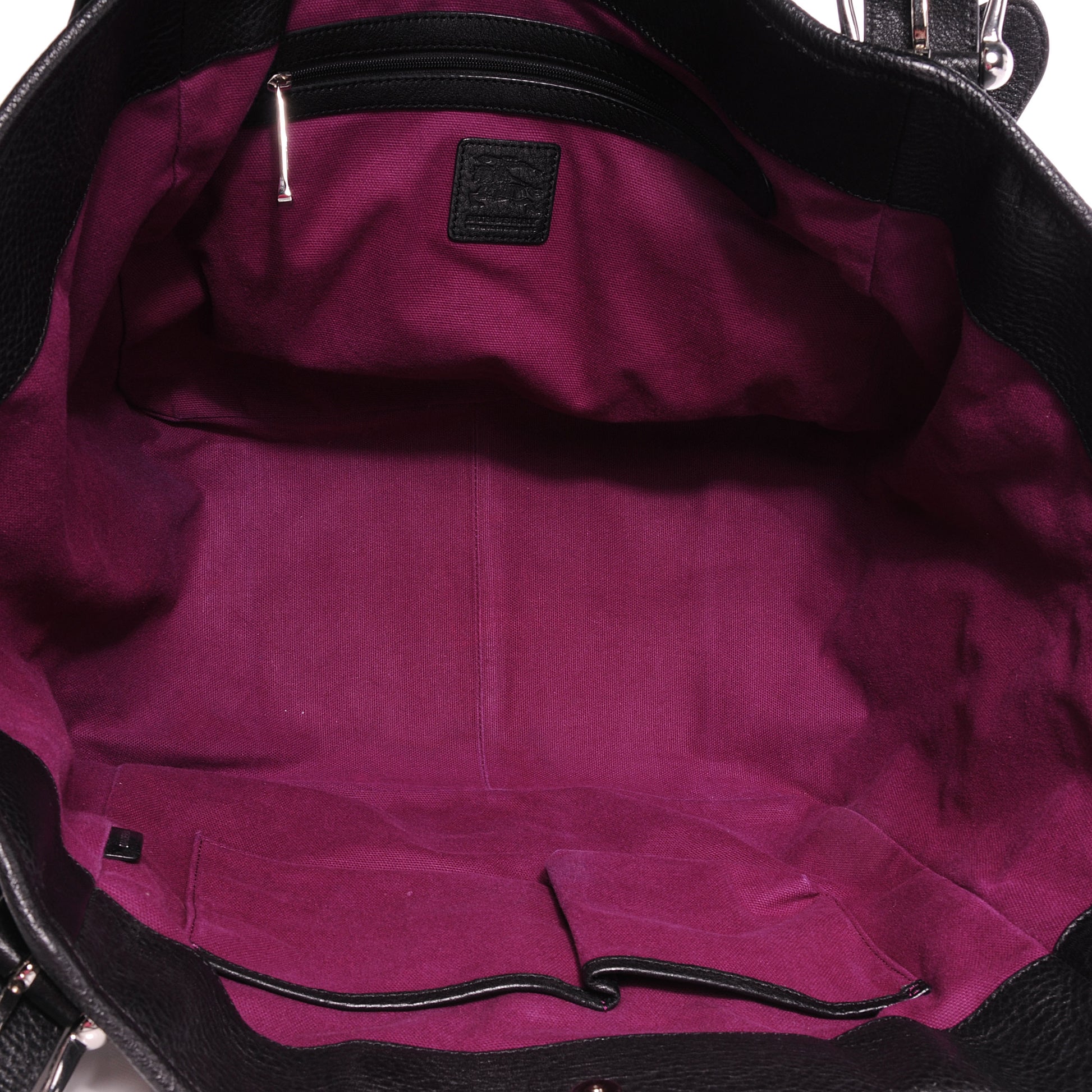 Burberry Canvas Check Tote Black 6 of 9