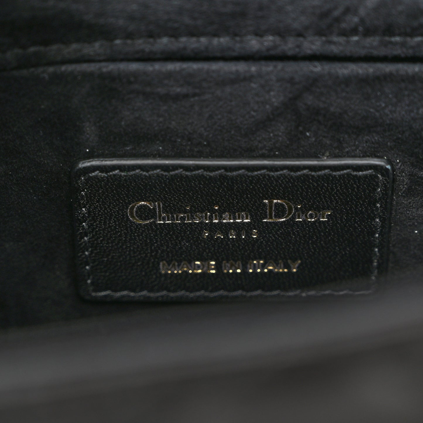 Lambskin Cannage Medium Lady D-Joy Black