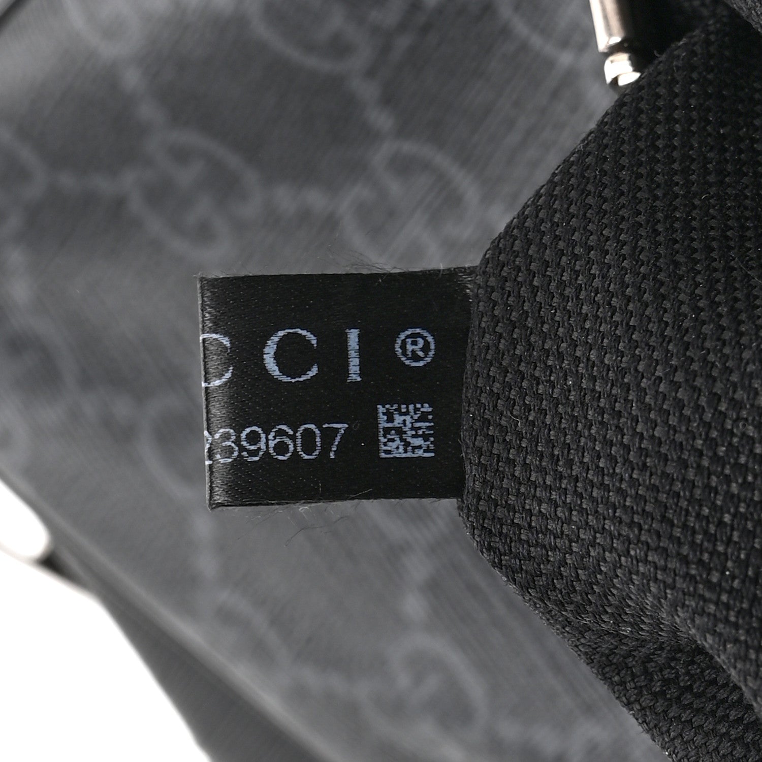 Gucci GG Supreme Monogram Web Belt Bag Black Grey 8 of 12