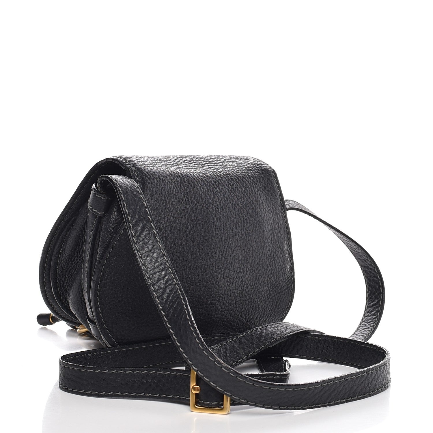 Chloe Calfskin Mini Marcie Round Crossbody Bag Black 3 of 19