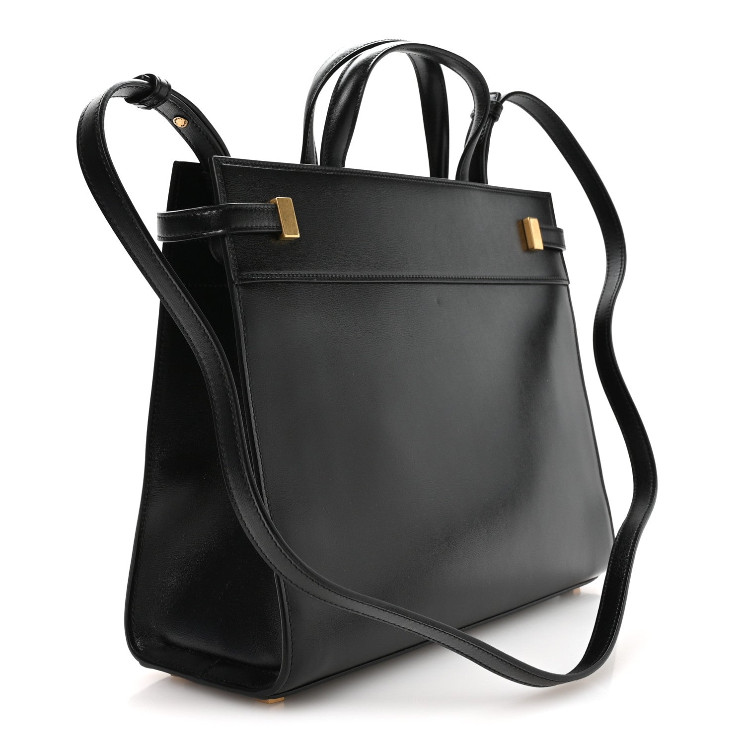 Saint Laurent Calfskin Small Manhattan Shopper Tote Black 3 of 10