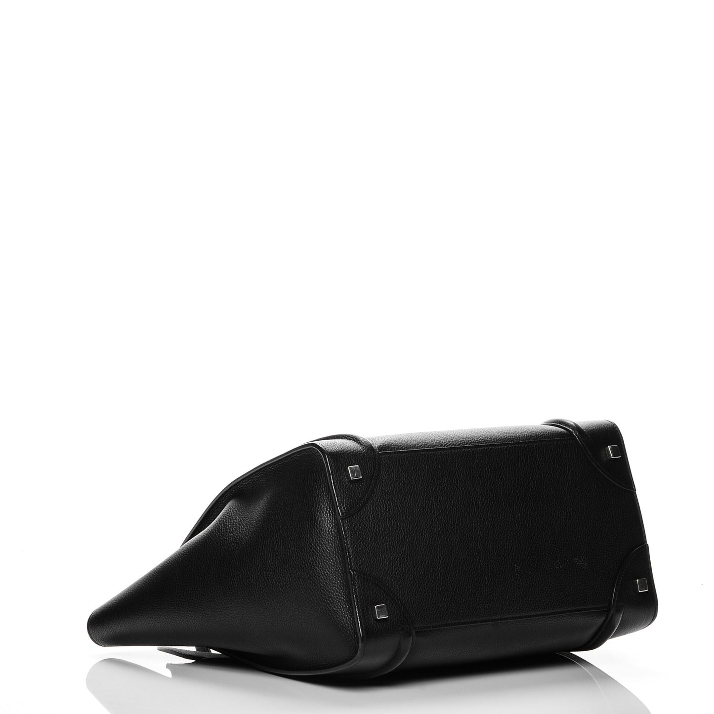Drummed Calfskin Mini Luggage Black