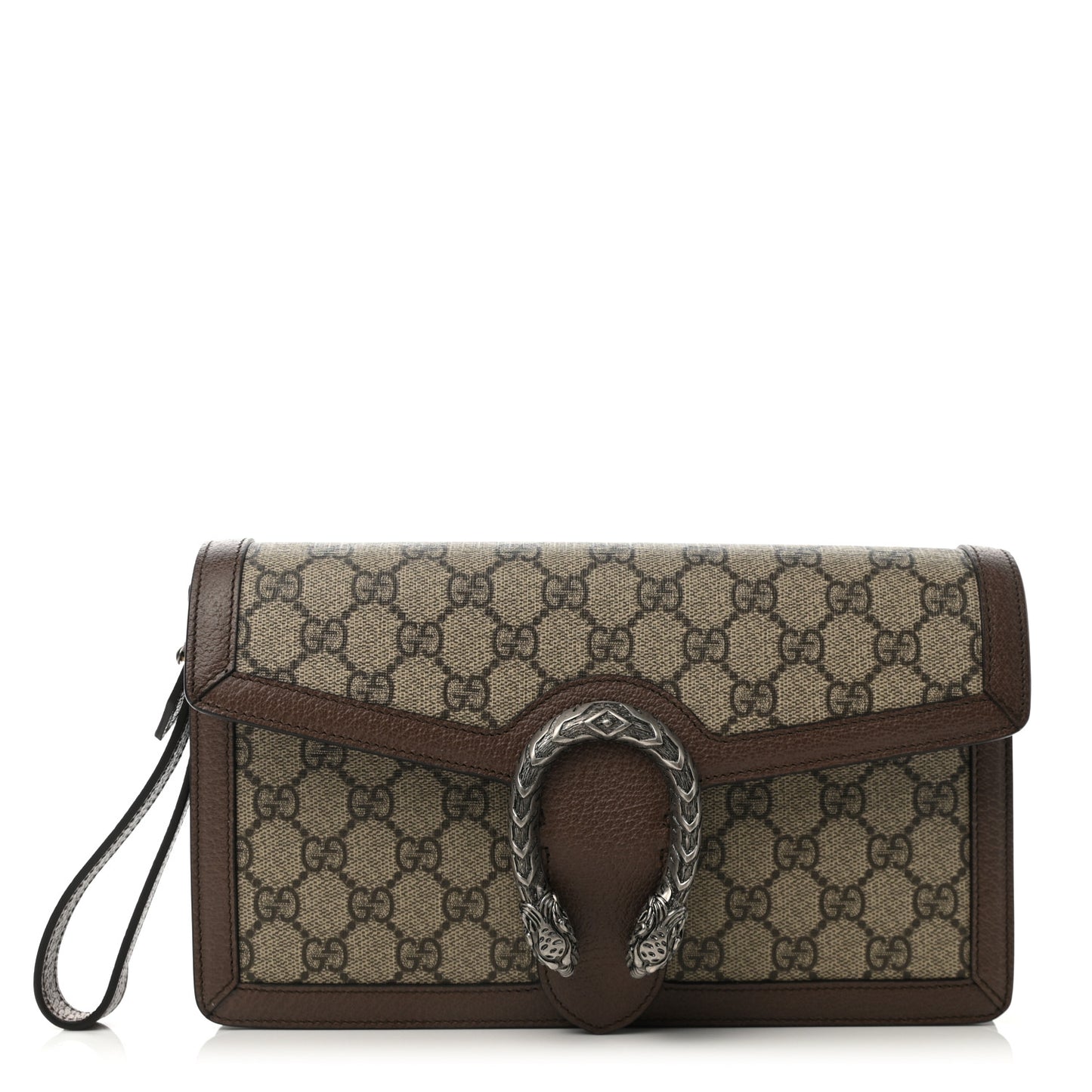 GG Supreme Monogram Dionysus Clutch Wristlet Beige New Acero