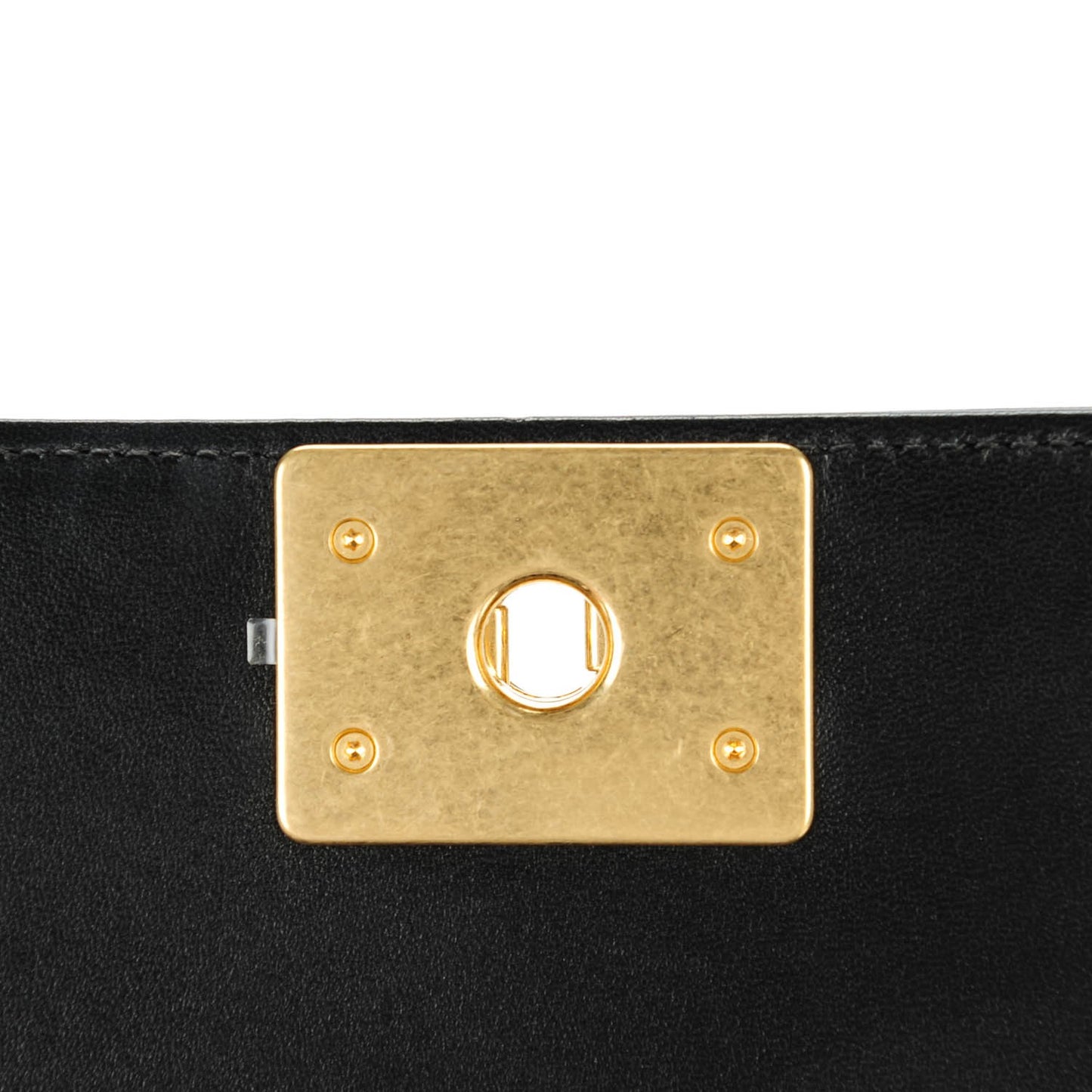 Lambskin Quilted Medium Boy Flap Black