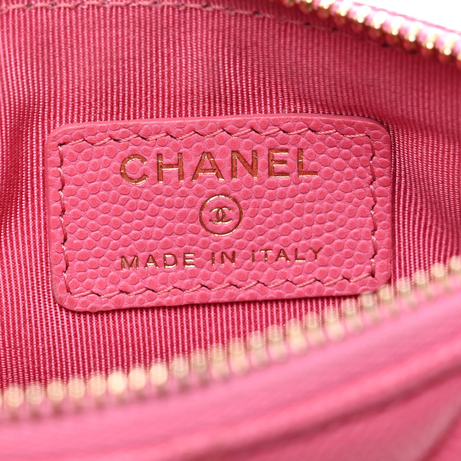 Chanel Caviar Quilted Small Cosmetic Case Pink 5 of 11