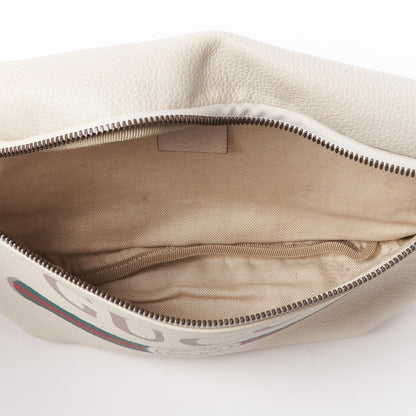 Gucci Grained Calfskin Logo Belt Bag White 7 of 10