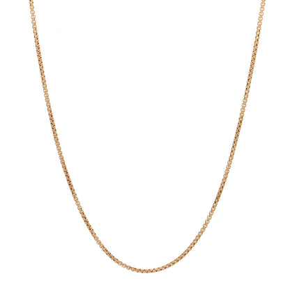 David Yurman 18K Yellow Gold 1.7mm Box Chain Necklace 18" 1 of 5